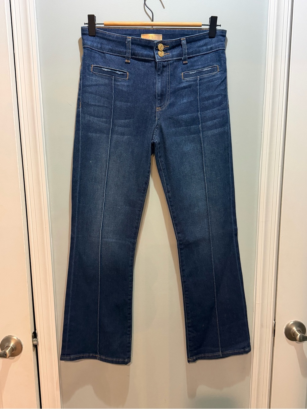 Kut from the Kloth Kelsey High Rise Ankle Flare Dark Blue Size 4 EUC